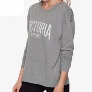 Victoria Sport Gray Fleece Sweatshirt Sz Lg